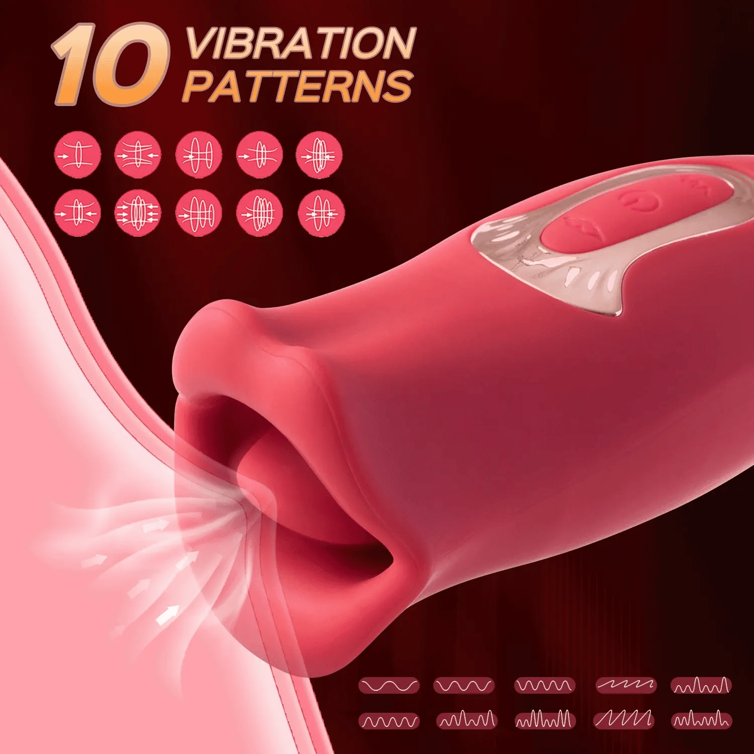 Olivia - Super Vibrating Clit Tickler Oral Sex Toy Mouth Biting Vibrator