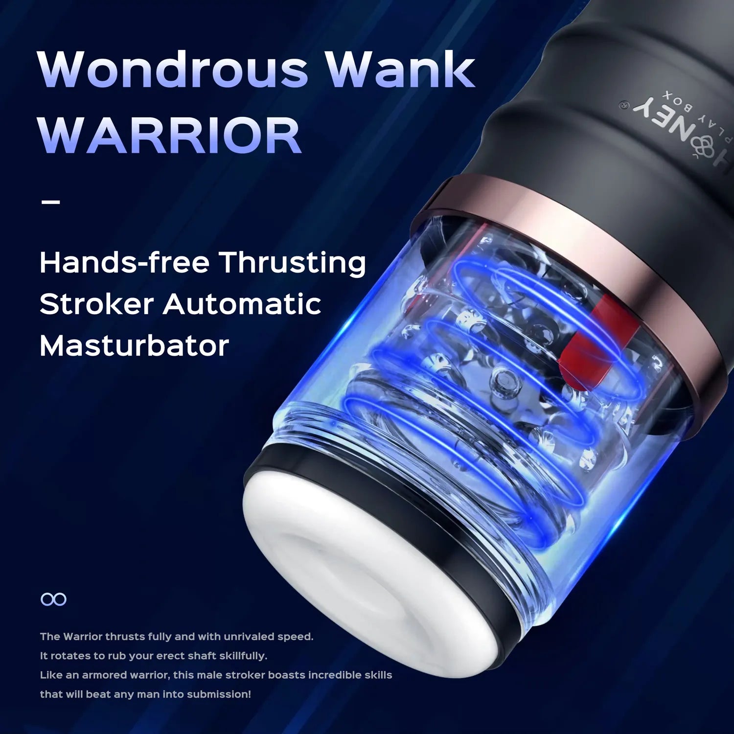Monroe - 3D Large Texture Deep Massager Penis Stroker - Honeykissme
