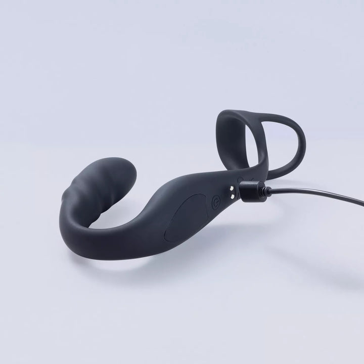 Wearable Prostate Massager with Ball & Cock Ring - Fully Flexible & Comfortable Anal Vibrator Taint Teaser
