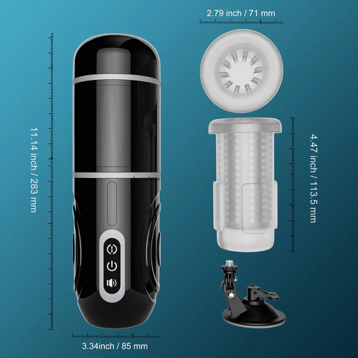 Power - Automatic Male Masturbator with 10 Powerful Thrusting Rotating Modes for Penis Stimulation
